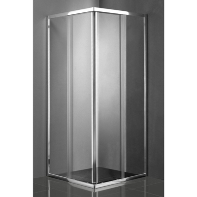 Adema Glass Cabine de douche carré avec 2 portes coulissantes 100x100x185cm vitre claire