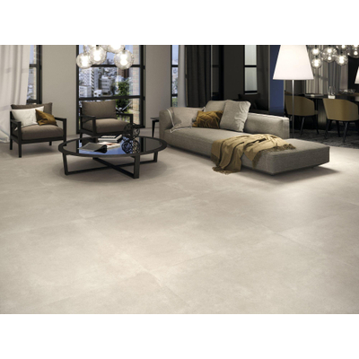 ÉCHANTILLON Terravito Aderno carreau mural et de sol - 120x120cm - 9.5mm - Rectangulaire - rectifié - effet béton - Beige Mat