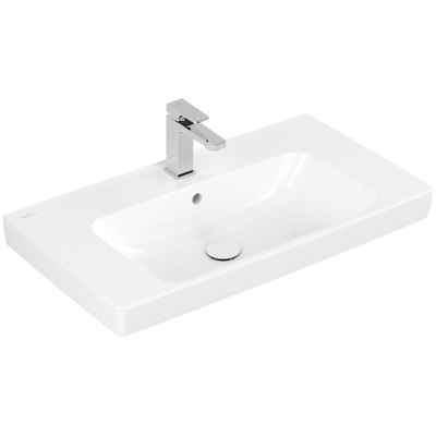 Villeroy & Boch Architectura wastafel - 80x44.5cm - met 1 kraangat - met overloop CeramicPlus - White Alpine (glans wit)
