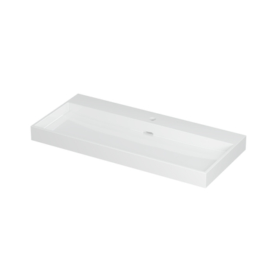 INK Urban Lavabo 100x45x8cm 1 vasque 1 trou de robinet avec siphon Porcelaine Blanc