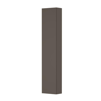INK Badkamerkast - 35x20x169cm - 1 deur - Links en rechtsdraaiend - spiegel binnenzijde - MDF lak - taupe mat