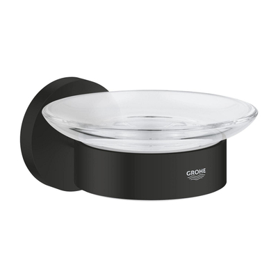 Grohe Start QuickFix Porte-savon - avec support - verre - 12.5x5.8cm - Noir mat - DESTOCKAGE