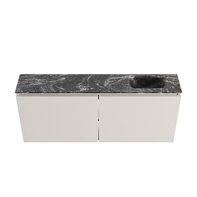 MONDIAZ TURE-DLUX Meuble de toilettes 120cm Linen. EDEN lavabo Lava position droite. Sans trou de robinet.