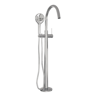 Brauer Chrome Edition Robinet de bain sur pied avec douchette ronde Chrome