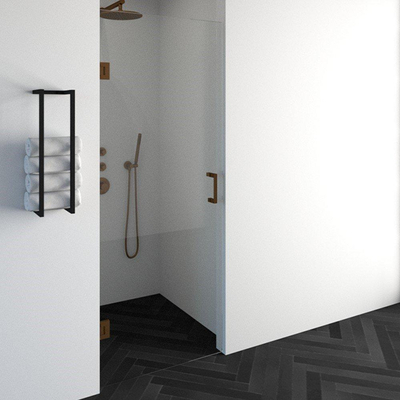 BRAUER Void nisdeur helder glas 80x200 omkeerbaar incl. glascoating PVD koper geborsteld