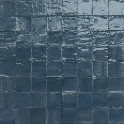 Ceralto Drapé Mural Wandtegel - 15x15cm - 10.0mm - Blu