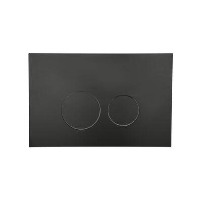 Plaque de commande QeramiQ Push avec support pour blocs de toilette - pour réservoir encastré Geberit UP320 - double chasse - boutons ronds - plastique - incluant 12 blocs de toilette - noir mat