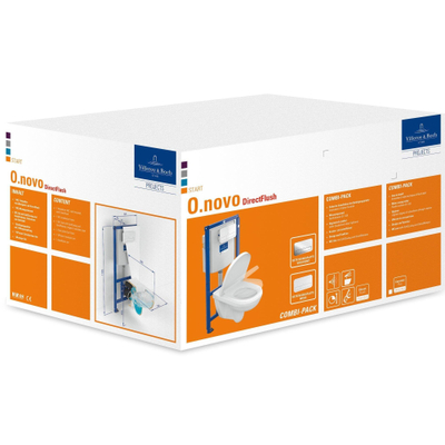 Villeroy & Boch O.novo pack wandcloset directflush - diepspoel - 4 in - 1 - White Alpine (glans wit)