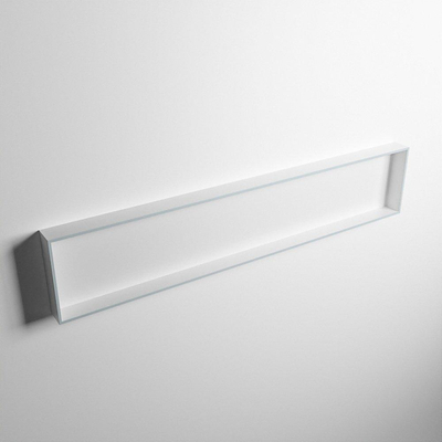 Mondiaz Easy nis 29.5x149.5x8cm voor Inbouw/opbouw 1 open vak Solid surface Talc/Clay