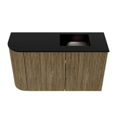 Mondiaz JOYA 71.6cm toiletmeubel - ronding links kleur Dusk - Wastafel FAYE positie Rechts Zonder kraangat kleur Urban.