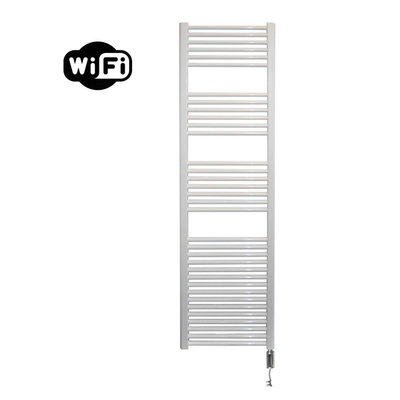 Sanicare HVW Elektrische Radiator - 172x45cm - 920W - wifi - thermostaat - chroom - rechtsonder - wit