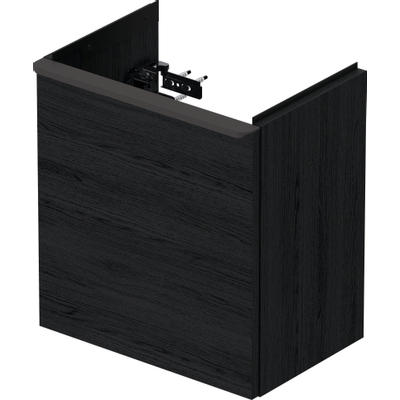 Duravit D-Neo wastafelonderkast 41x44x27.4cm Linksdraaiend 1 deur Eiken (zwart) Mat