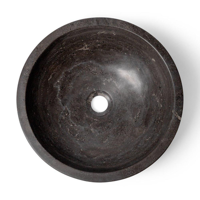 Wiesbaden Raw vasque à poser ronde 40x12 cm pierre dure adoucie