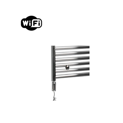 Sanicare HVW Elektrische Radiator - 172x60cm - 822W - wifi - thermostaat - chroom - linksonder - chroom