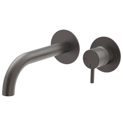 Xenz Duero Plus Inbouwwastafelkraan 26.5x19x17 Grafiet geborsteld PVD coating