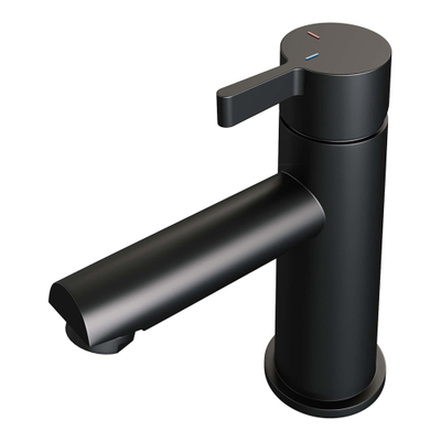 Brauer Black Edition wastafelkraan - model E - opbouw - laag - mat zwart
