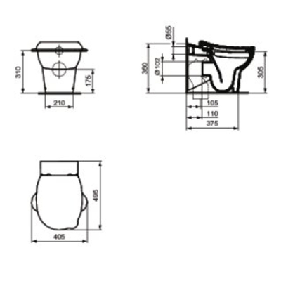 Ideal Standard Contour 21 abattant de WC avec couvercle pour cuvette de WC pour enfants 3 7 ans blanc