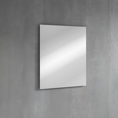 Adema Chaci PLUS Badkamermeubelset - 60x86x46cm - 1 rechthoekige keramische wasbak wit - 0 kraangaten - 3 lades - rechthoekige spiegel - mat zwart