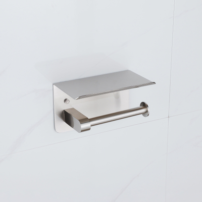 Fortifura Calvi toiletrolhouder - met plateau - PVD - geborsteld RVS