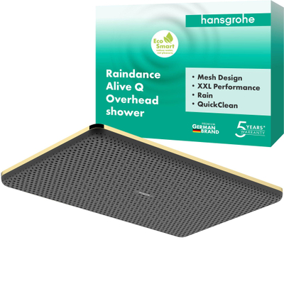 Hansgrohe Raindance alive Q - hoofddouche 210/340 1jet - ecosmart - gepolijst goud (goud)