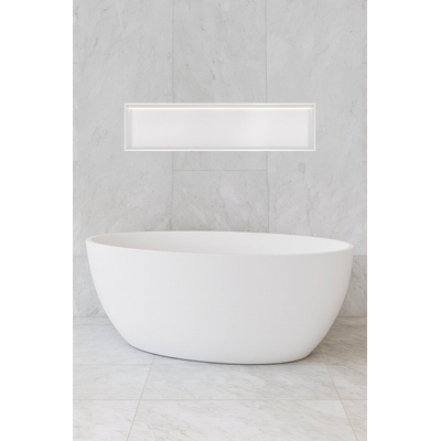 Hotbath &MORE Boîte encastrée ou niche encastrée - 30x120x10 - avec LED IP44 - Blanc mat