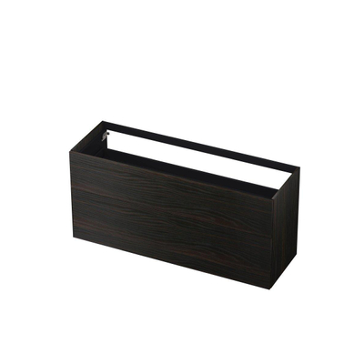 INK Wastafelonderkast - 140x45x65cm - 2 lades - push to open - met rechte opdekfronten - MFC - Intens eiken