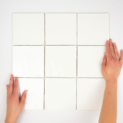 Terravito Viondo wandtegel - 13x13cm - 8mm - vierkant - glans wit