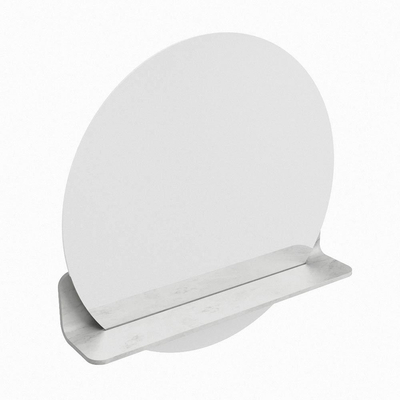 Mondiaz SPOT miroir – Ø 60 cm – avec tablette – Opalo (marbre blanc)