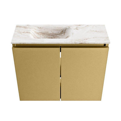 MONDIAZ TURE-DLUX 60cm toiletmeubel Oro. EDEN wastafel Frappe positie links. Zonder kraangat.