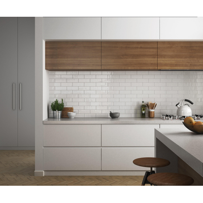 ÉCHANTILLON Terravito Elvella Pour carreau mural - 20x6.5cm - 8mm - Blanc