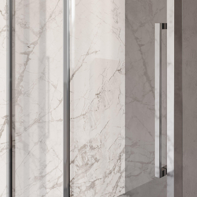 BRAUER Galactic Douchecabine - 120x90x200cm - met schuifdeur - helder glas - omkeerbaar - incl. glascoating - chroom