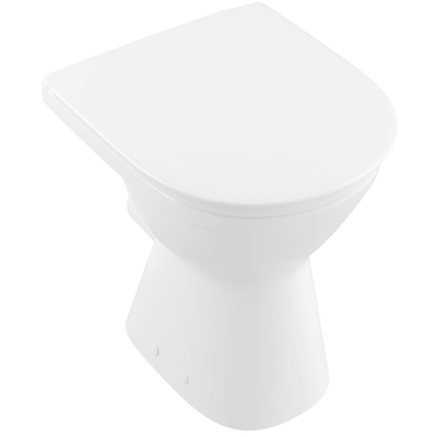 Villeroy & Boch ViCare Cuvette à poser à évacuation plate - sans rebord de rinçage - au sol - blanc Alpin brillant (blanc)
