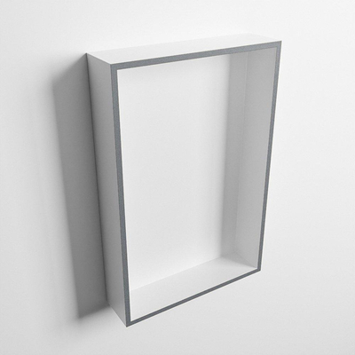 MONDIAZ EASY Nis - 44.5x29.5cm - geschikt voor in- of opbouw - 1 vak - kleur Plata | Talc