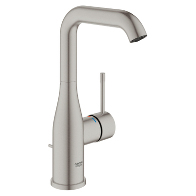 GROHE Essence New wastafelkraan - l-size - opbouw - eengreeps - geborsteld rvs