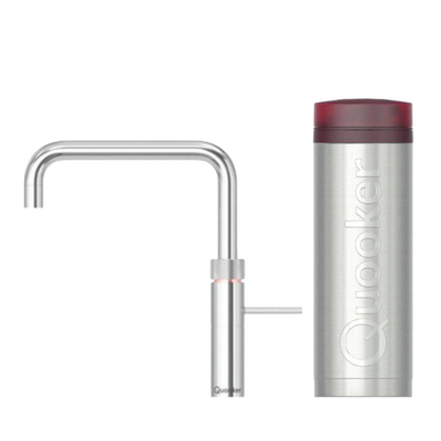 Quooker Fusion Square kokendwaterkraan - draaibare uitloop - PRO3 reservoir - Warm / kokend water - Chroom
