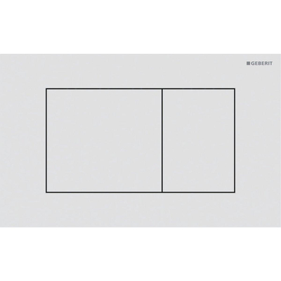 Geberit Sigma40 bedieningsplaat - 2-toets spoeling - extra dun - vierkante knoppen - RVS - easy to clean - mat wit