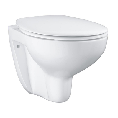 GROHE Bau Ceramic hangtoilet – spoelrandloos – diepte 53 cm – met softclose zitting – glans wit