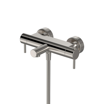 Hotbath Buddy Badmengkraan - thermostatisch - met uitloop - geborsteld nikkel (RVS)