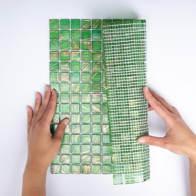 The Mosaic Factory Amsterdam mozaïektegel - 32x32cm - 4mm - vierkant - glans green (groen)