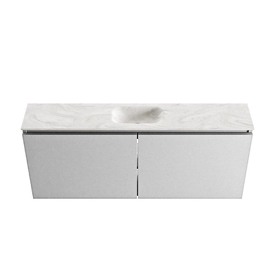 MONDIAZ TURE-DLUX 120cm toiletmeubel Plata. EDEN wastafel Ostra positie midden. Zonder kraangat.
