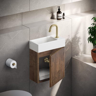 Clou Kaldur porte-rouleau de papier toilette droit or brossé PVD
