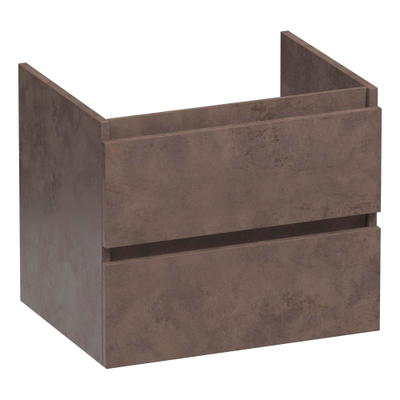 BRAUER Joy wastafelonderkast 60 2 softclose lades - greeploos - 1 sifon uitsparing - Erosion