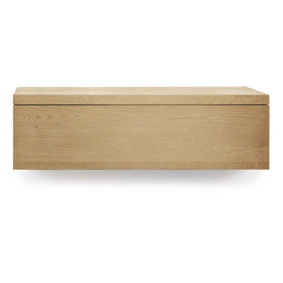 Looox Wood collection Base Block 100x30x40cm 1 tiroir chêne old grey