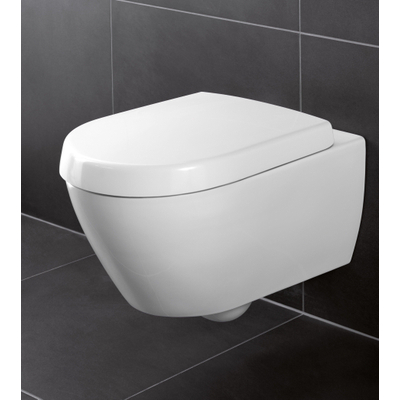 Villeroy & Boch Subway 2.0 WC suspendu - 37.5x56.5cm - avec rebord de rinçage - cuvette profonde - CeramicPlus - blanc alpin
