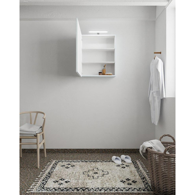 Mondiaz CUBB armoire de toilette – 60 x 70 x 18 cm – 1 porte – Clay (bleu clair/gris)