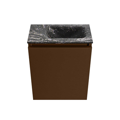 MONDIAZ TURE-DLUX meuble de toilette 40 cm Rust. EDEN lavabo Lava position droite. Avec 1 trou de robinet.