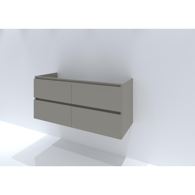 HR badmeubelen Infinity Meuble sous-lavabo - 120x44,8x55cm - 4 tiroirs - sans poignées - beige mat
