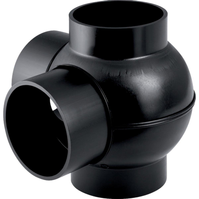 Geberit afvoer PE - fitting - kogelstuk - 88.5 graden - 2 aansluitingen onder - 90 graden - 110x90