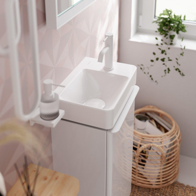 Hansgrohe Tecturis S wastafelkraan - model 80 - 1-gats - coolstart - met trekwaste - mat wit