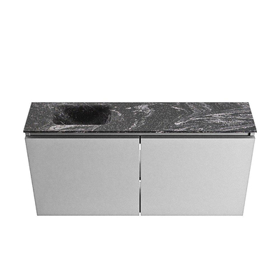 MONDIAZ TURE-DLUX 100cm toiletmeubel Plata. EDEN wastafel Lava positie links. Zonder kraangat.